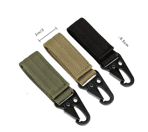 Tactical Waterproof Adjustable Heavy Duty Nylon Key Ring Holder Belt Keeper & MOLLE <b>Hook</b> Carabiner for Outdoor EDC - Product Image 1