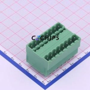 KF2EDGVH-5.0-2*8P Plug-in Terminal Block Through hole,P=5mm Connector Board-to-Board / Socket - Closed 2x8P 5mm Green - Product Image 1