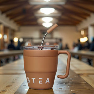 <span class=keywords><strong>Tazza</strong></span> da Caffè Hongtai HT-WG 350 ml in Acciaio Inox <span class=keywords><strong>a</strong></span> Doppia Parete con Isolamento Sottovuoto, Cannuccia e Design Contemporaneo per il Ritorno <span class=keywords><strong>a</strong></span> Scuola - Product Image 3