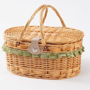 JY Cesto Grande para <span class=keywords><strong>Picnic</strong></span>, Cesta de Ratán de Sauce Negro, Bolsa Enfriadora, Círculo Tejido y Rectángulo, Cesta de <span class=keywords><strong>Picnic</strong></span> para <span class=keywords><strong>2</strong></span> <span class=keywords><strong>Personas</strong></span> - Product Image 2