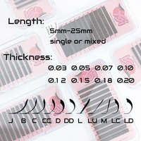Extensions de cils en gros, plateaux de cils individuels en vison, professionnels, classiques, doux, mats, volume, en cachemire