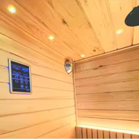 Bain à remous hybride de massage, salle de bain à glace, sauna infrarouge extérieur noir avec personnalisation du pont