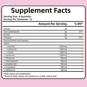OEM Sport Preentrenamiento EAA Creatine Gummies Suplementos con 9 aminoácidos esenciales Cadena Aminos - Product Image 3