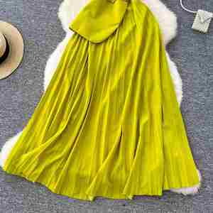 Robe Tunique Plissée Midi Élégante Grande Taille pour Femme, Coupe Empire, Imprimé Numérique Tissé, Respirante, Écologique et Lavable - Product Image 3