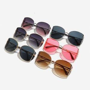 Lunettes de soleil surdimensionnées pour femmes avec logo personnalisé 2025, monture en alliage de haute qualité, protection UV400, branches métalliques, idéales pour la conduite - Product Image 2