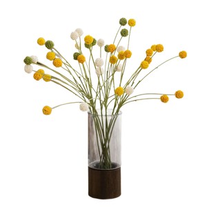 Ramo de Flores Artificiales de Bola Dorada Meng Jie, 30cm-100cm, PVC, Decoración para Sala de Estar - Product Image 5