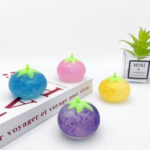 Jincan Hot Sale TPR Soft <b>Glue</b> Gold Powder Squeeze Toys Decompress Maltose Tomato Pinch for Boys and Girls - Product Image 5