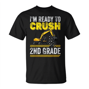 T-shirt pour garçons I'm Ready To Crush 2Nd Grade Construction Excavator - Product Image 2