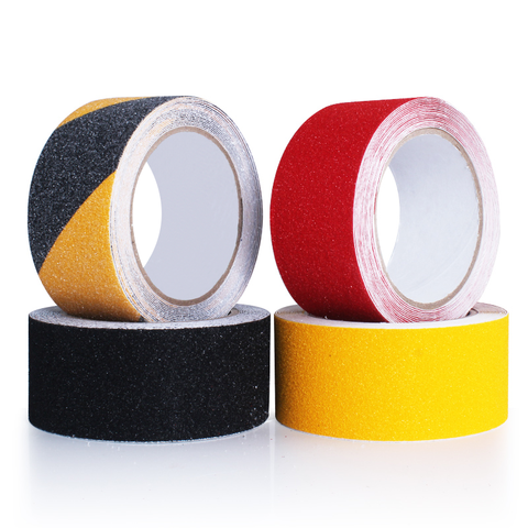 Black/Yellow Striped PVC Anti-Slip Floor Tape with Warning Caution Waterproof