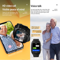 Reloj Inteligente para Personas Mayores D300 4G con Posicionamiento GPS, SOS, Llamadas Espaciales, Videollamadas, Temperatura Corporal, Frecuencia Cardíaca