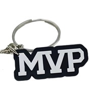 Gantungan Kunci Sepak Bola PVC Lunak Cetak 3D Logo Kustom, Souvenir Olahraga Karet Timbul 3D, Kotak Misteri, Hadiah Promosi Kecil OEM