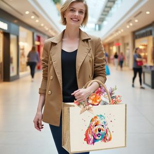 <span class=keywords><strong>Sac</strong></span> fourre-tout en jute personnalisé au <span class=keywords><strong>crochet</strong></span> avec lettres et nom sur mesure. Cadeau de Noël pour les amateurs de tricot, pour grand-mère, fête des mères - Product Image 5