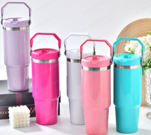 30 Oz Tumbler Double Walled Insulated Cup 30Oz Travel Sublimation Mug With Handle - Product Image 3