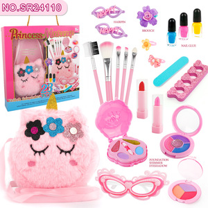Accessoires de maison de poupée en plastique pour petite fille, sac à main de <span class=keywords><strong>maquillage</strong></span> scintillant et jouets de déguisement - Product Image 4