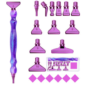 Penne diamantate in resina glitterata con punte Multi Placer in metallo viola per arte diamante fai da te - Product Image 5