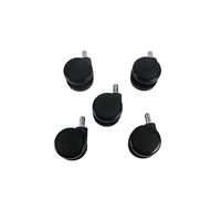 KEDE - Roulettes de chaise de bureau pivotantes en plastique de haute qualité, noires, très vendues, 50 mm, ergonomiques, pour salle de bain