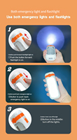 AC chargeant les mini torches de lampe de poche LED de poche de batterie 900 mAh les plus lumineuses avec lumière latérale avant