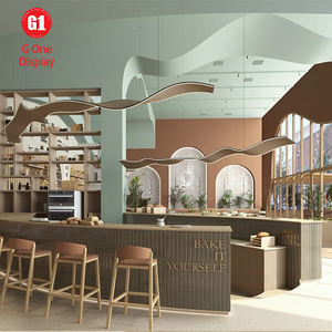 Étagères de boulangerie modernes et personnalisées, mobilier de boulangerie, vitrine à pâtisserie et à pain avec éclairage LED - Product Image 6