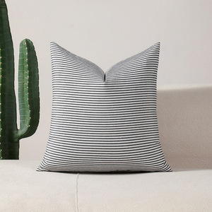 Màu đen và trắng trâu kiểm tra kẻ sọc gối bao gồm Poly bông trang trại mộc mạc gối trường hợp - Product Image 5