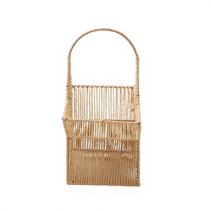 Panier de rangement rectangulaire multifonctionnel en papier tissé à la main, écologique et durable, avec poignées, parfait pour la décoration et l'organisation - Product Image 5