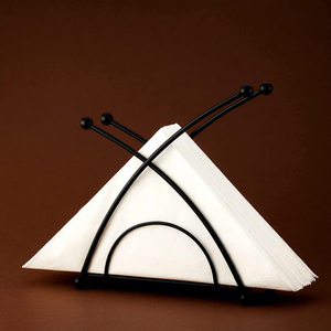 Porte-serviettes en métal noir moderne, support vertical pour serviettes de table, décoration en fonte de fer pour cuisine et salle à manger, style ferme - Product Image 2