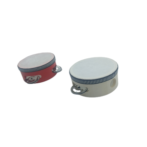 Tambourin à main en métal et bois, diamètre 10 cm, certifié CE EN71, pour danse, église, fête, mariage, enfants et adultes - Product Image 6