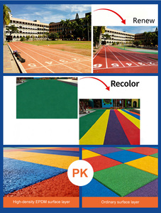 Gránulos de caucho virgen EPDM ecológicos, granulados de color, para pistas de atletismo escolares. - Product Image 4