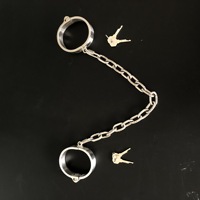 Léger 304 acier inoxydable loquet verrouillage menottes et manilles de jambe cheville manchette retenue BDSM Sex Toys