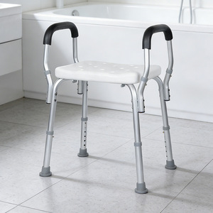 Chaise de douche Creation 58,5x13x34,5 cm en alliage d'aluminium, siège de bain antidérapant pour personnes âgées et femmes enceintes - Product Image 2