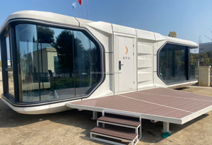 Maison conteneur en acier, Villa capsule, Cabane Apple extérieure, Hôtel de couchage, Cuisine portable, Maison préfabriquée autonome à énergie solaire - Product Image 6