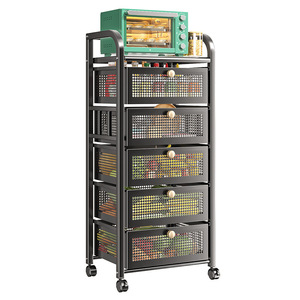 Tiroir de cuisine anti-poussière mobile Étagère à roulettes pour le rangement d'articles ménagers pour la maison et le bureau - Product Image 1