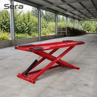Sera Mini-élévateur de voiture hydraulique à ciseaux à double vérin mobile à hauteur moyenne