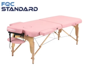Lit <span class=keywords><strong>de</strong></span> <span class=keywords><strong>massage</strong></span> pliable écologique - Cadre en hêtre Design moderne 10s Pliage Réglable en hauteur OEM ODM pour la beauté mobile / Salon - Product Image 1