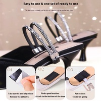 Chaussures à talons hauts bande Anti-lâche pour les femmes diamant lacets Anti-chute talon sangles ceinture perceuse élastique fixation strass ceintures