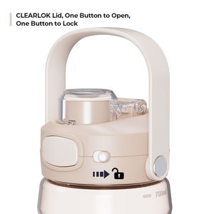 Özel Logo gıda sınıfı büyük 1 Litre 1000ml taşınabilir şeffaf plastik açık spor Sipper su kapaklı şişe - Product Image 3