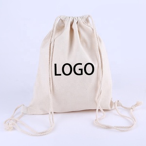 Sac à dos à cordon personnalisé avec logo, sac à cordon en toile de coton écologique de haute qualité - Product Image 2