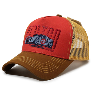 07-Polyester Cotton Embroidered Trucker <b>Cap</b> Breathable Mesh Baseball Hat Summer Baseball <b>Caps</b> - Product Image 5