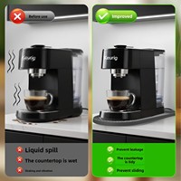 Tapis de machine à café en silicone 15,8 x 8,03 po, tapis de bar pour comptoir, résistant à la chaleur, antidérapant, anti-fuite, adapté aux machines à expresso