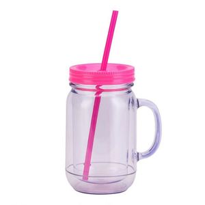 Vaso Térmico de Aluminio de Doble Pared de 20oz, Tipo Mason Jar, Preperforado, para Globo de Nieve, Personalizable, Ecológico y Reutilizable - Product Image 1