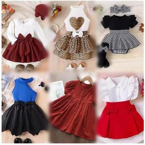 Sỉ quần áo trẻ em, đầm bé gái, hàng tồn kho, Ropa De Bebe, giao hàng ngẫu nhiên, thời trang trẻ em 0-12 tuổi - Product Image 1