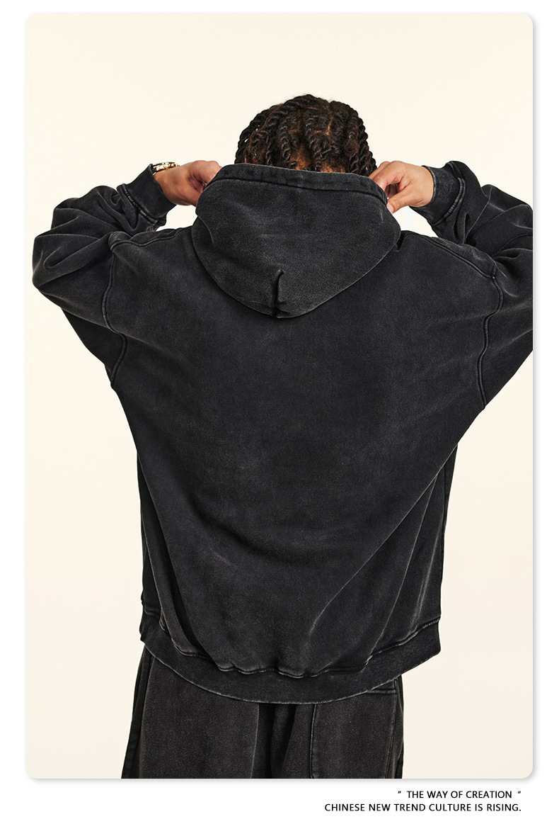 トップス XG chemical wash docking sweatshirt Chemical Wash Docking Sweatshirt / BLACK – XGALX OFFICIAL SHOP