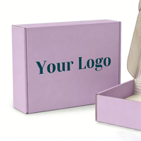 Boîte à cartes personnalisée et boîte cadeau en carton ivoire violet pour fond de teint cosmétique, carton écologique
