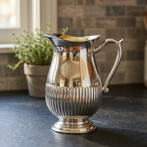Pichet classique en laiton plaqué argent - Durable et incassable pour les fêtes - Product Image 1