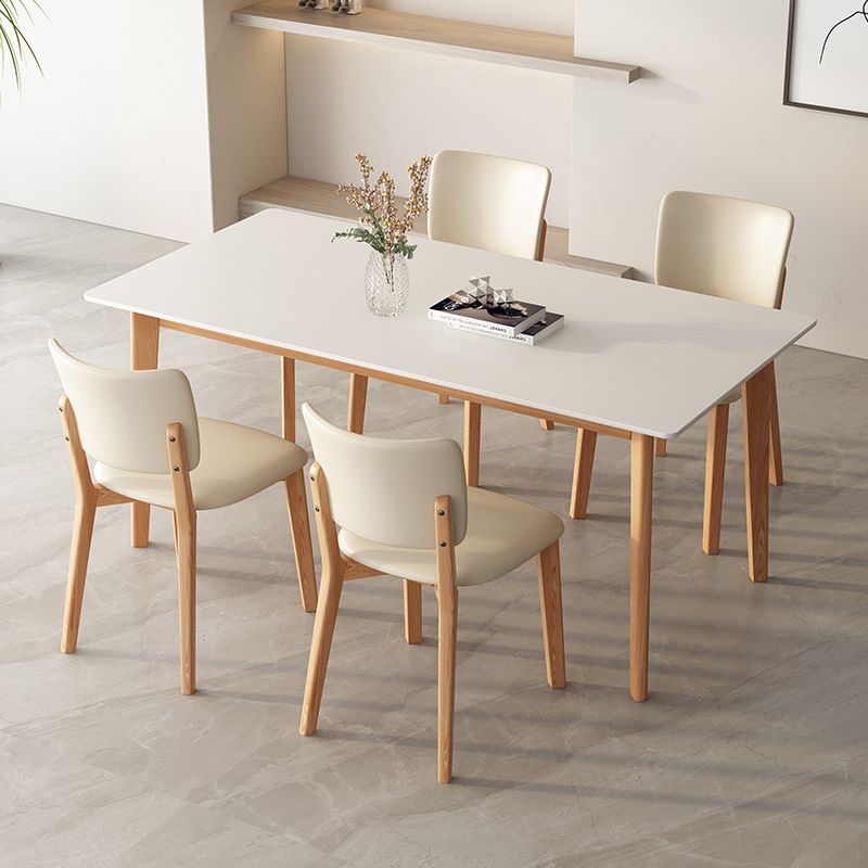 One table with four chairs