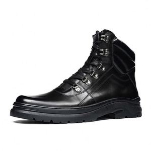 Nouvelles Bottes Martin Hiver 2026 - Bottes de Moto Tendance en Cuir avec Semelles Épaisses et Embout Renforcé pour Hommes - Product Image 6