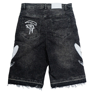 Shorts personalizzati Streetwear <span class=keywords><strong>Jeans</strong></span> da <span class=keywords><strong>uomo</strong></span> <span class=keywords><strong>pantaloncini</strong></span> ricamati da <span class=keywords><strong>uomo</strong></span> <span class=keywords><strong>Jeans</strong></span> Shorts da <span class=keywords><strong>uomo</strong></span> - Product Image 4