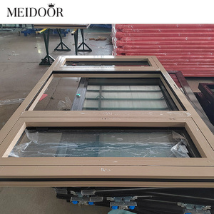 Fenêtre battante en aluminium avec écran Ouverture vers l'intérieur Fenêtres à la française Fenêtre à <span class=keywords><strong>battant</strong></span> à double vitrage avec imposte - Product Image 4