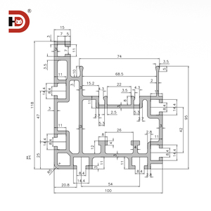 100118 nhôm hồ sơ 3x tốc độ 38.1 Pitch tốc độ chuỗi nhôm BS30-C212A Carbon thép chuỗi nhôm hồ sơ - Product Image 3