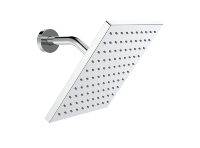 Douche de pluie carrée moderne à fonction unique Grand pommeau de douche à main en plastique ABS Finition brossée Économie de surface plaquée élégante