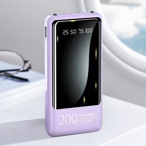 Banco de Energía Portátil con Carga Rápida USB, Cargador de Viaje de 10000mAh/20000mAh, 4 Cables Integrados, Pantalla Digital, Batería de Litio-Polímero - Product Image 4